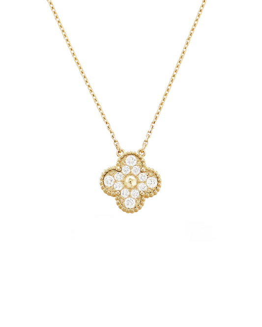 Aesthetica Clover Crystal Necklace