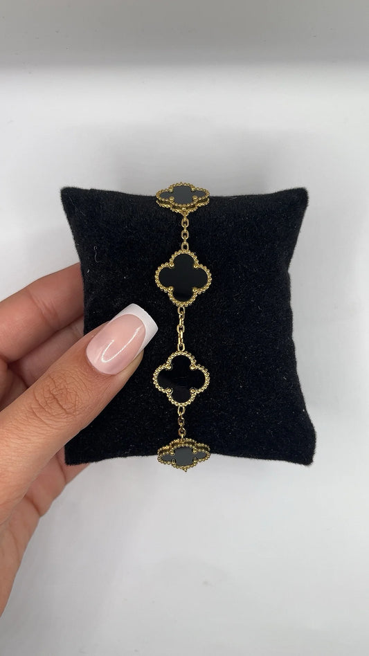 Aesthetica Black Clover Bracelet